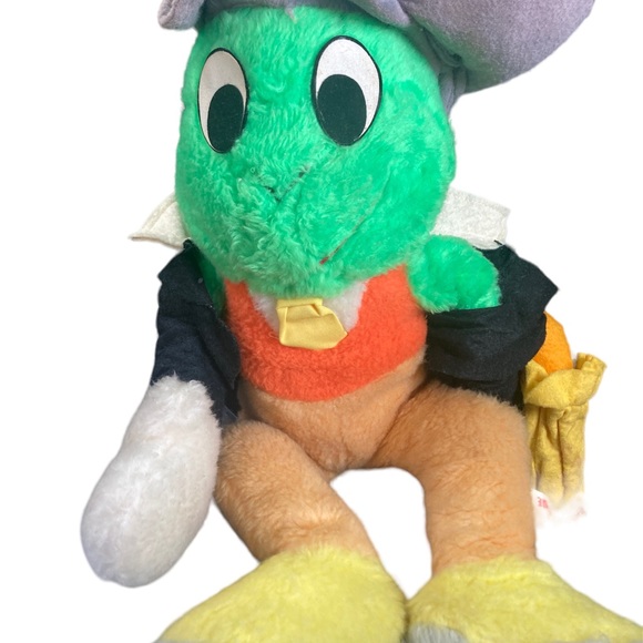 VINTAGE Jiminy Cricket Plush Stuffed Pinocchio Walt Disney Character RARE - Picture 1 of 4